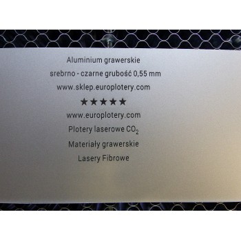 Aluminium anodowane srebrny - czarny matowy grubość 0,55 mm